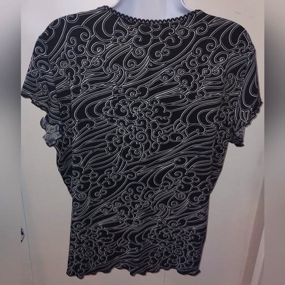 Slit Sleeves Stretch Black Sexy Top - Picture 7 of 9